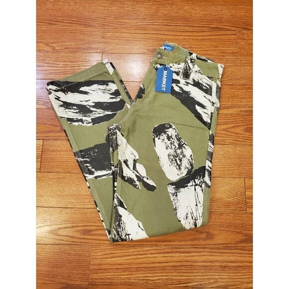 Market Jeans Talus Work Pants Mens Size 28x31 Hip Hop‎ Streetwear AOP - Picture 7 of 8